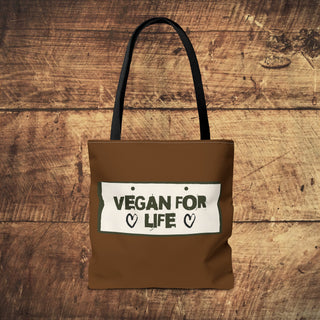 Vegan For Life Tote Bag Printify