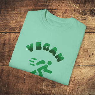 Vegan Runner Garment-Dyed T-shirt Printify