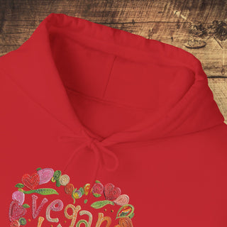 Vegan Love Heavy Blend™ Hooded Sweatshirt Printify