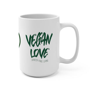 Vegan Love Coffee Mug 15oz Printify