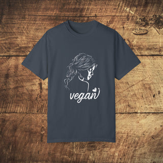 Vegan Girl Garment-Dyed T-shirt Printify