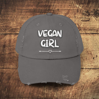 Vegan Girl Distressed Cap