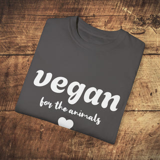 Vegan For The Animals Garment-Dyed T-shirt Printify