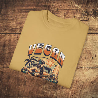 Vegan Hippie Garment-Dyed T-shirt Printify