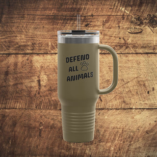 Defend All Animals Insulated Travel Mug, 40oz