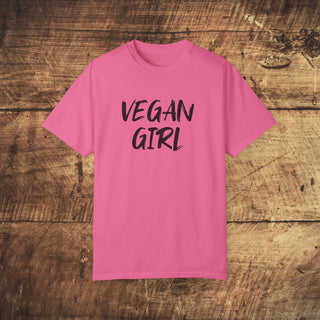 Vegan Girl Garment-Dyed T-shirt Printify