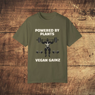 Powered By Plants Garment-Dyed T-shirt Printify