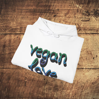 Vegan Love Heavy Blend™ Hooded Sweatshirt Printify