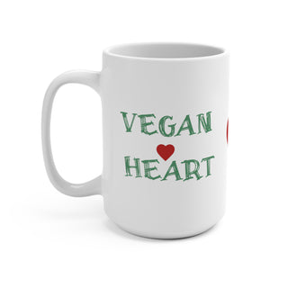 Vegan Heart Coffee Mug 15oz Printify