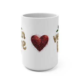 Vegan Love Coffee Mug 15oz Printify