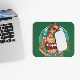 Vegan Girl Mouse Pad (Rectangle)