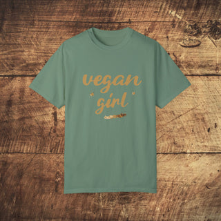 Vegan Girl Garment-Dyed T-shirt Printify