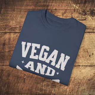 Vegan And Proud Garment-Dyed T-shirt Printify