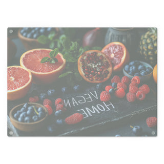 Vegan Home Tempered Glass Cutting Board Printify