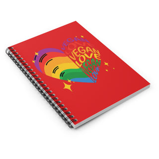 Vegan Love Spiral Notebook - Ruled Line