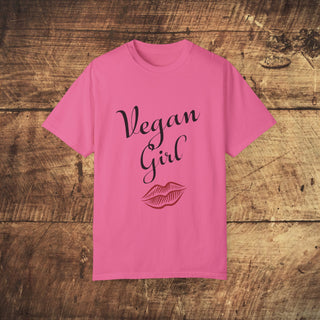 Vegan Girl Garment-Dyed T-shirt Printify