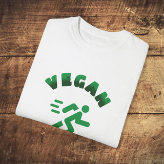 Vegan Runner Garment-Dyed T-shirt Printify