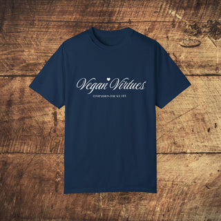 Vegan Virtues Garment-Dyed T-shirt Printify