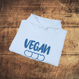 Vegan Hearts Heavy Blend™ Hooded Sweatshirt Printify