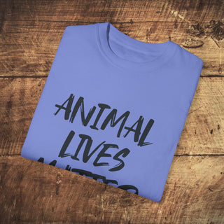 Animal Lives Matter Garment-Dyed T-shirt Printify