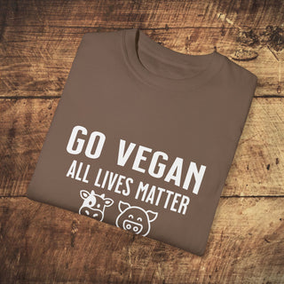 Go Vegan Unisex Garment-Dyed T-shirt