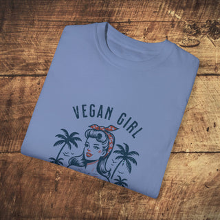 Vegan Girl Garment-Dyed T-shirt Printify