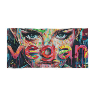 Vegan Beach Towel Printify