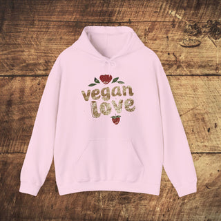 Vegan Love Heavy Blend™ Hooded Sweatshirt Printify