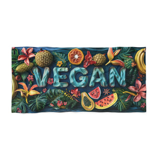 Vegan Beach Towel Printify