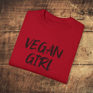 Vegan Girl Garment-Dyed T-shirt Printify