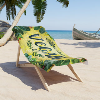 Vegan Beach Towel Printify