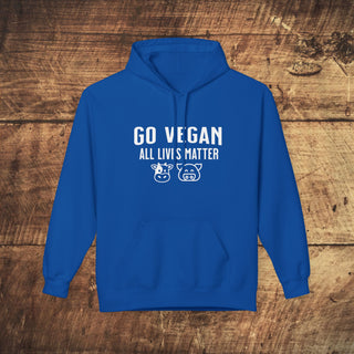 Go Vegan Unisex Midweight Softstyle Fleece Hoodie