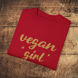 Vegan Girl Garment-Dyed T-shirt Printify