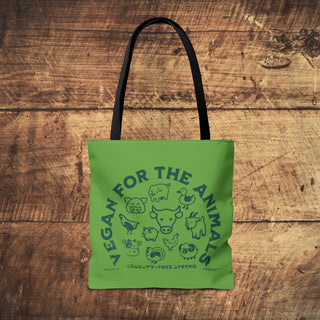 Vegan For The Animals Tote Bag Printify