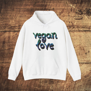 Vegan Love Heavy Blend™ Hooded Sweatshirt Printify