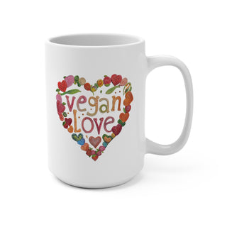 Vegan Love Coffee Mug 15oz Printify