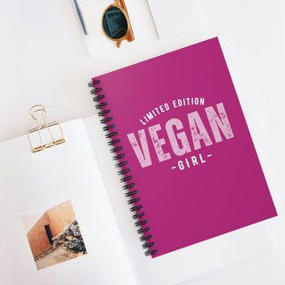 Vegan Girl Spiral Notebook - Ruled Line