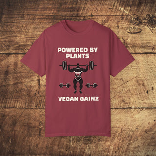 Powered By Plants Garment-Dyed T-shirt Printify