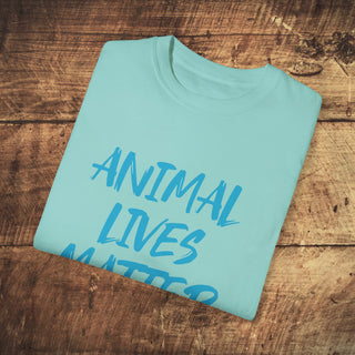 Animal Lives Matter Garment-Dyed T-shirt Printify