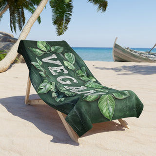 Vegan Beach Towel Printify