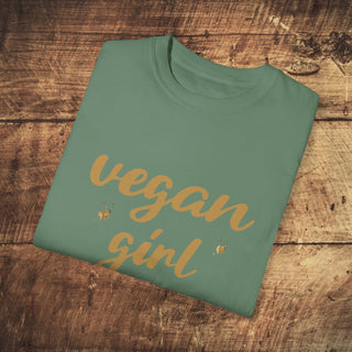 Vegan Girl Garment-Dyed T-shirt Printify