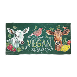 Vegan Beach Towel Printify