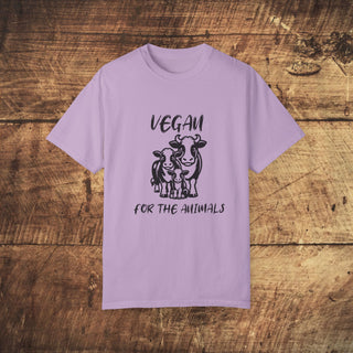 Vegan For The Animals Unisex Garment-Dyed T-shirt