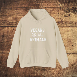 Vegans Love All Animals Heavy Blend™ Hooded Sweatshirt Printify