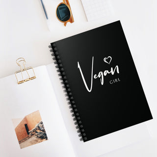 Vegan Girl Spiral Notebook - Ruled Line