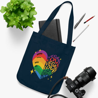 Vegan Love Organic Canvas Tote Bag