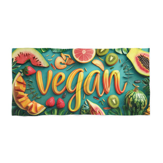 Vegan Beach Towel Printify