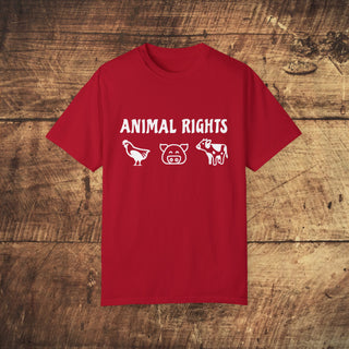 Animal Rights Garment-Dyed T-shirt Printify