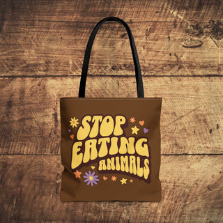 Stop Eating Animals Tote Bag Printify