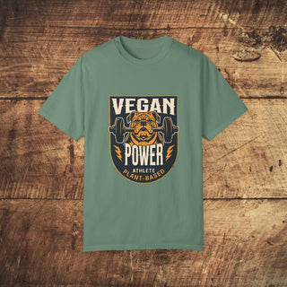 Vegan Power Garment-Dyed T-shirt Printify